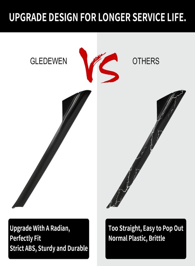 Gledewen Windshield Trim Molding A-Pillar Set, Compatible with 2011-2019 Ford Explorer, Front Outer & Inner Left Driver, BB5Z7803145AA BB5Z-7803137-AA BB5Z-7803137-AB 926-450 BB5Z-7803145-AA Window Accessories - Image 4